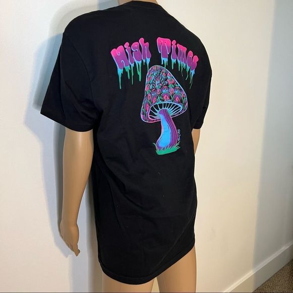 Mushroom T-Shirt Bright Neon Graphics - Picture 2 of 11
